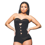 Load image into Gallery viewer, Latex Zipper With Hooks Closure Waist Cincher
