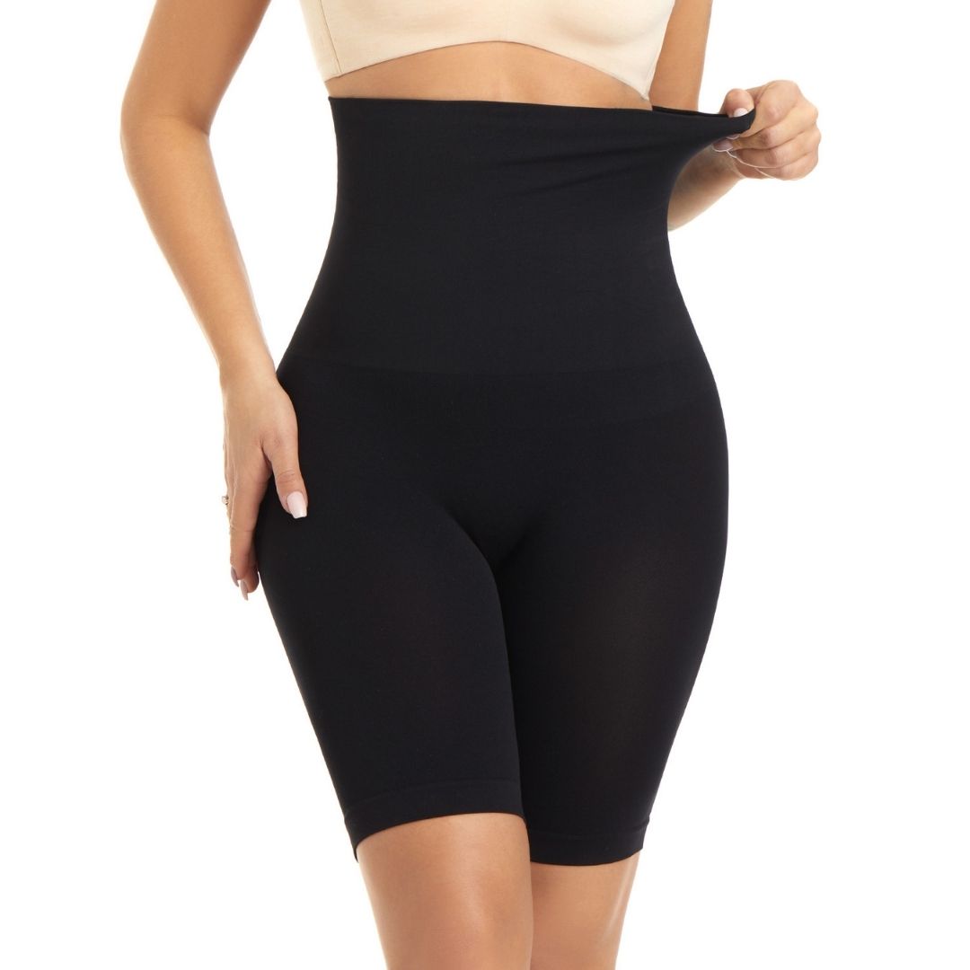 Cuekondy Shapewear for Women Tummy Control Plus Size Invisible Seamless  Bikini Underwear Half Back Coverage Panties Body Shaper Shorts 