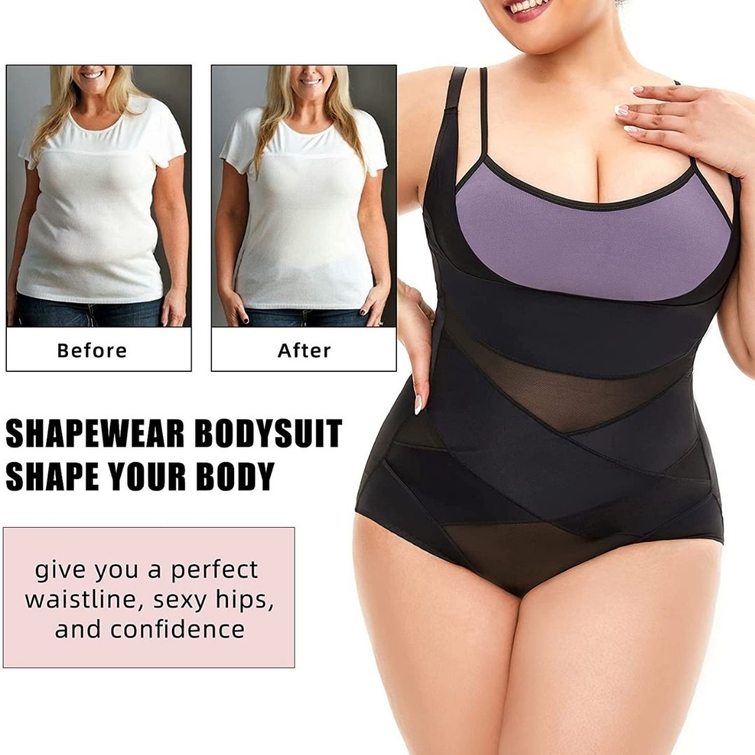 Firm Compression Open-Bust Shapewear Bodysuit
