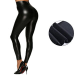 Load image into Gallery viewer, Black Faux Patent Leather Legging
