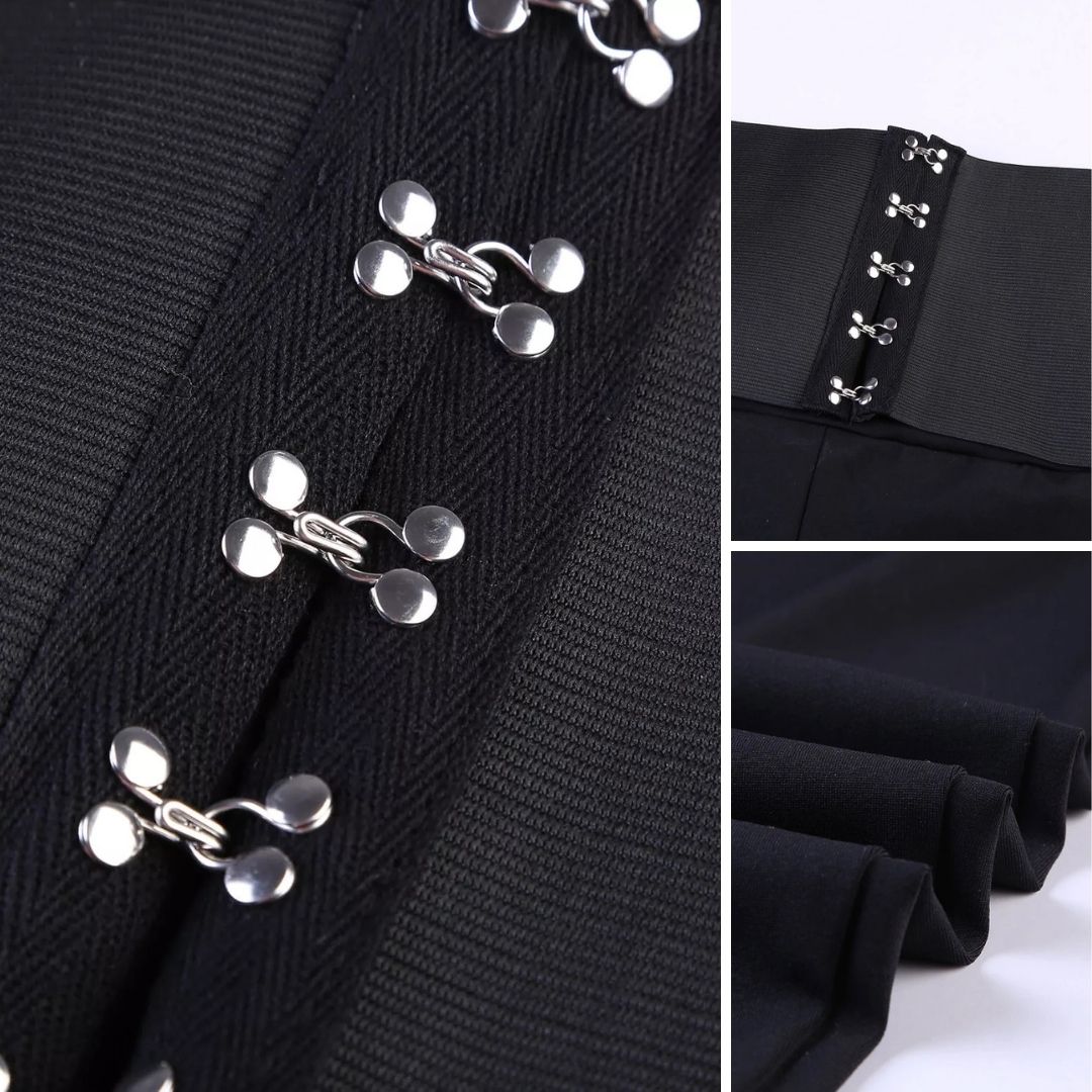 Black Lace up High Waist Leggings
