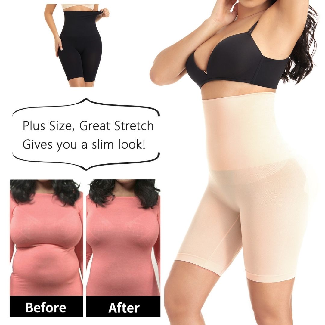 PAUKEE Women High Waist Tummy Control Shapewear Shorts Butt Lifter Thigh  Sculpting Body Shaper