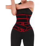 Load image into Gallery viewer, Tummy Training Red Slim Sweat Waist Trainer With Three-Belt
